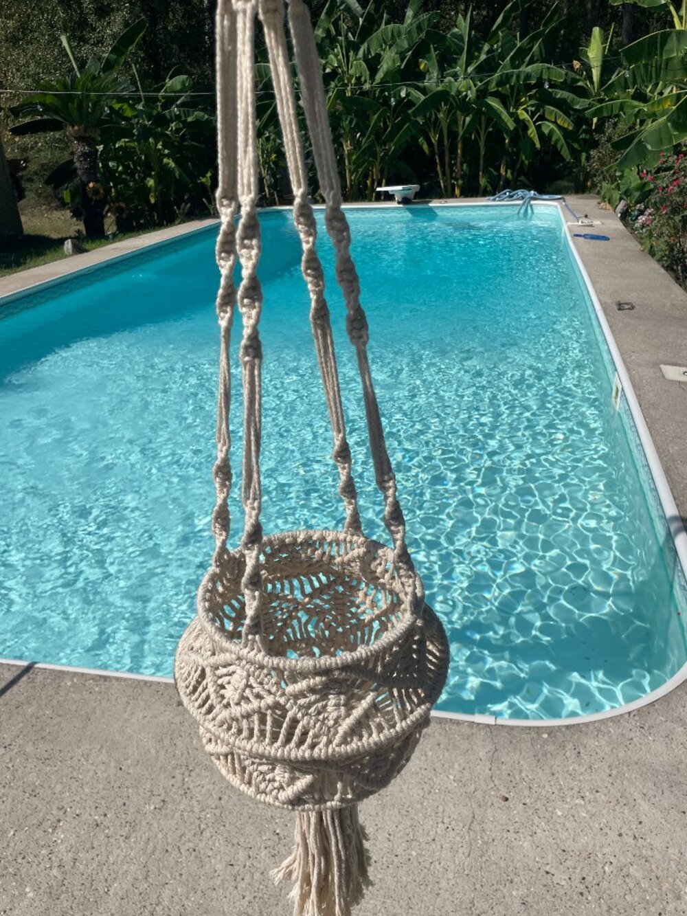 Hanging Crochet Flower Plant Pot Holder Woven